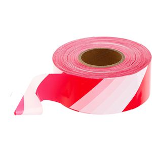 Böttcher-AG Warnband Premium Absperrband, nicht klebend, extrem reißfest, rot / weiß, 70mm x 500m