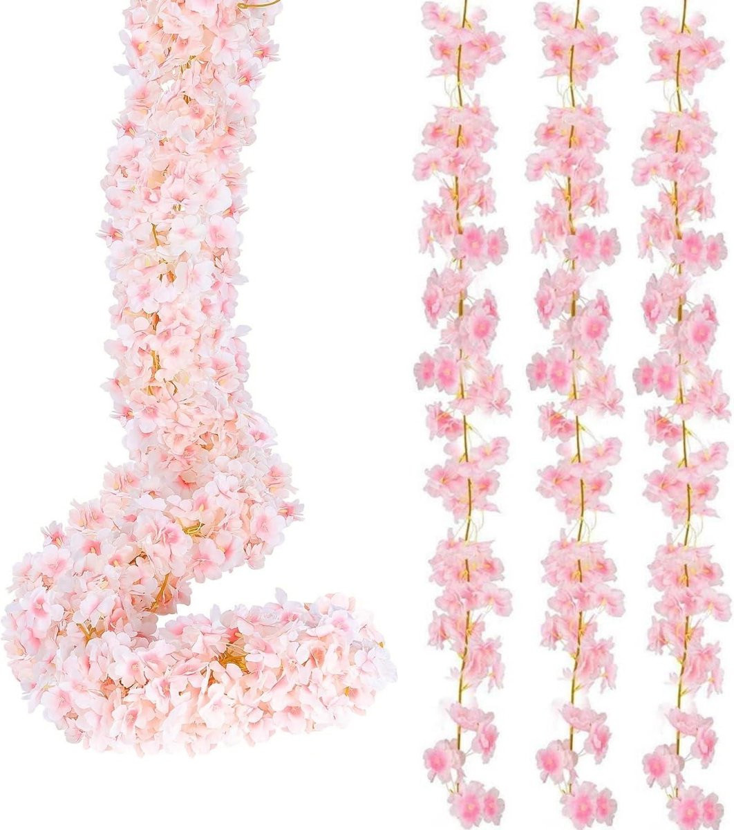 Kunstbloemen Slinger Kersenbloesem - Zacht Roze - 180 cm