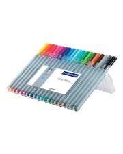 STAEDTLER triplus 334 Fineliner gemischte Farben wasserbasierte Tinte 0.3 mm extrafein Packung mit 20 box containing assorted colours (334 SB20)