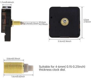 Uplift Picks Silent Quartz Clock Movement Battery Operated Replacement Mechanism 16mm (silent Movement)