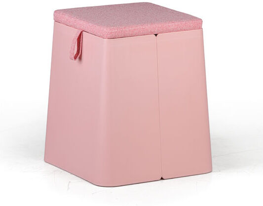 B2B Partner Kunststoffhocker mit Kissen BILLY, rosa