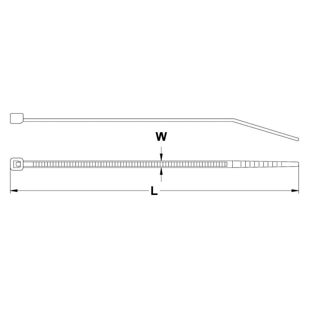 Tru Components Standard-Kabelbinder (Kunststoffkabelbinder, 265 mm, 100 Stk.) (1592796)