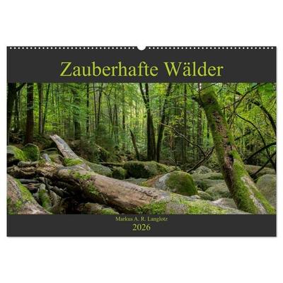 Zauberwelt Wald (Wandkalender 2026 DIN A2 quer), CALVENDO Monatskalender
