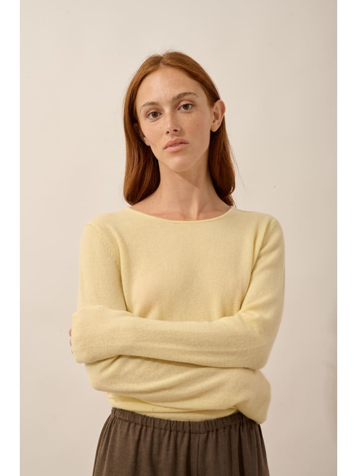 Just Cashmere Kaschmir-Pullover "Vivian" in Gelb - L