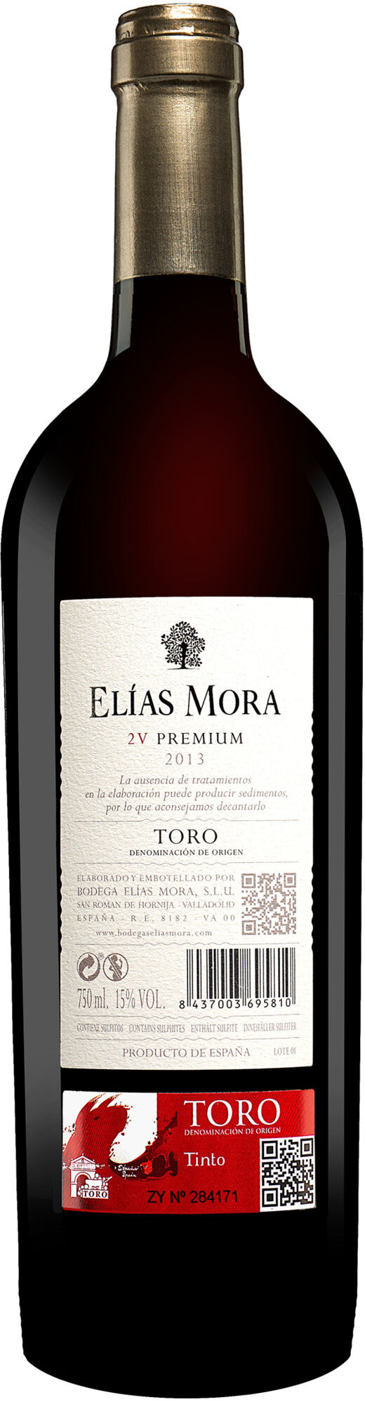 Elías Mora »2V Premium« 2013 15% Vol. Rotwein Trocken aus Spanien
