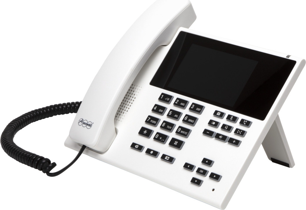 Auerswald COMfortel D-400 - VoIP-Telefon mit Rufnummernanzeige/Anklopffunktion - dreiweg Anruffunktion - SIP, RTP, SRTP