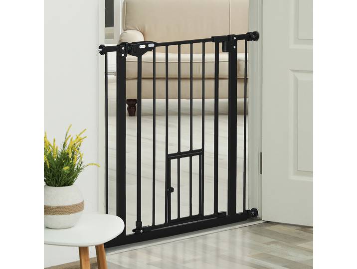 Barrière de sécurité extensible pour chien Pawhut 74-80X76.2 cm
