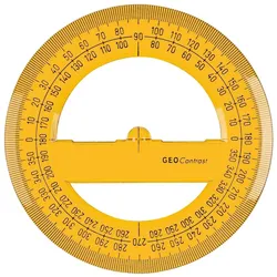 Aristo, Lineal, Vollkreis-Winkelmesser (12 cm)