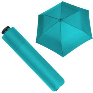Doppler Regenschirm Zero,99, aqua blue, sturmfest, manuell, Ø 91 cm, 21cm, Taschenschirm