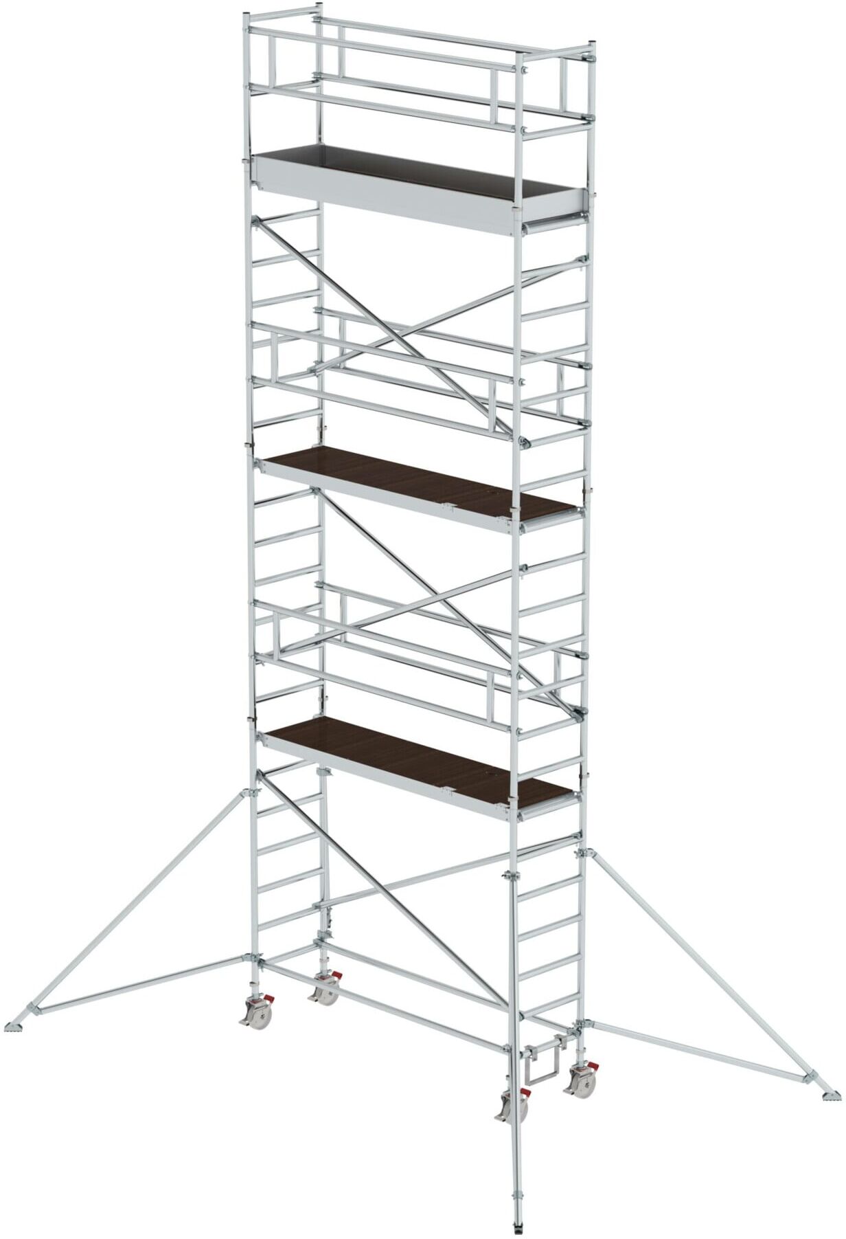 MUNK Alu-Rollgerüst mit Ausleger Plattformen im 2m-Abstand Plattform-Höhe 6,45 m Länge 2,45 m (155646)