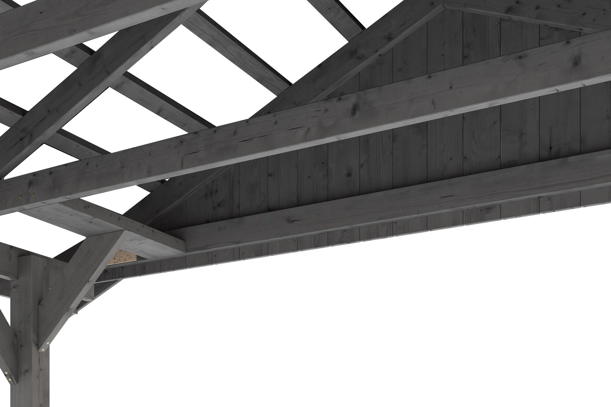 Doppelcarport SKANHOLZ "Wallgau", grau (schiefergrau), B/H/T: 620cm x 215cm x 900cm, Carports, mit Dachlattung
