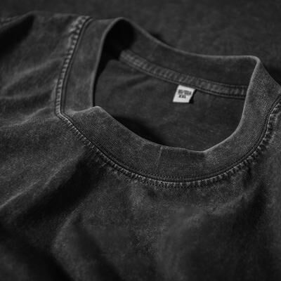 Daily Deals Depot Men Heavy Vintage Washed Oversized T Shirt Hip Hop Punk Harajuku Cotton Tee For Women Streetwear Short Sleeve Acid Wash black m