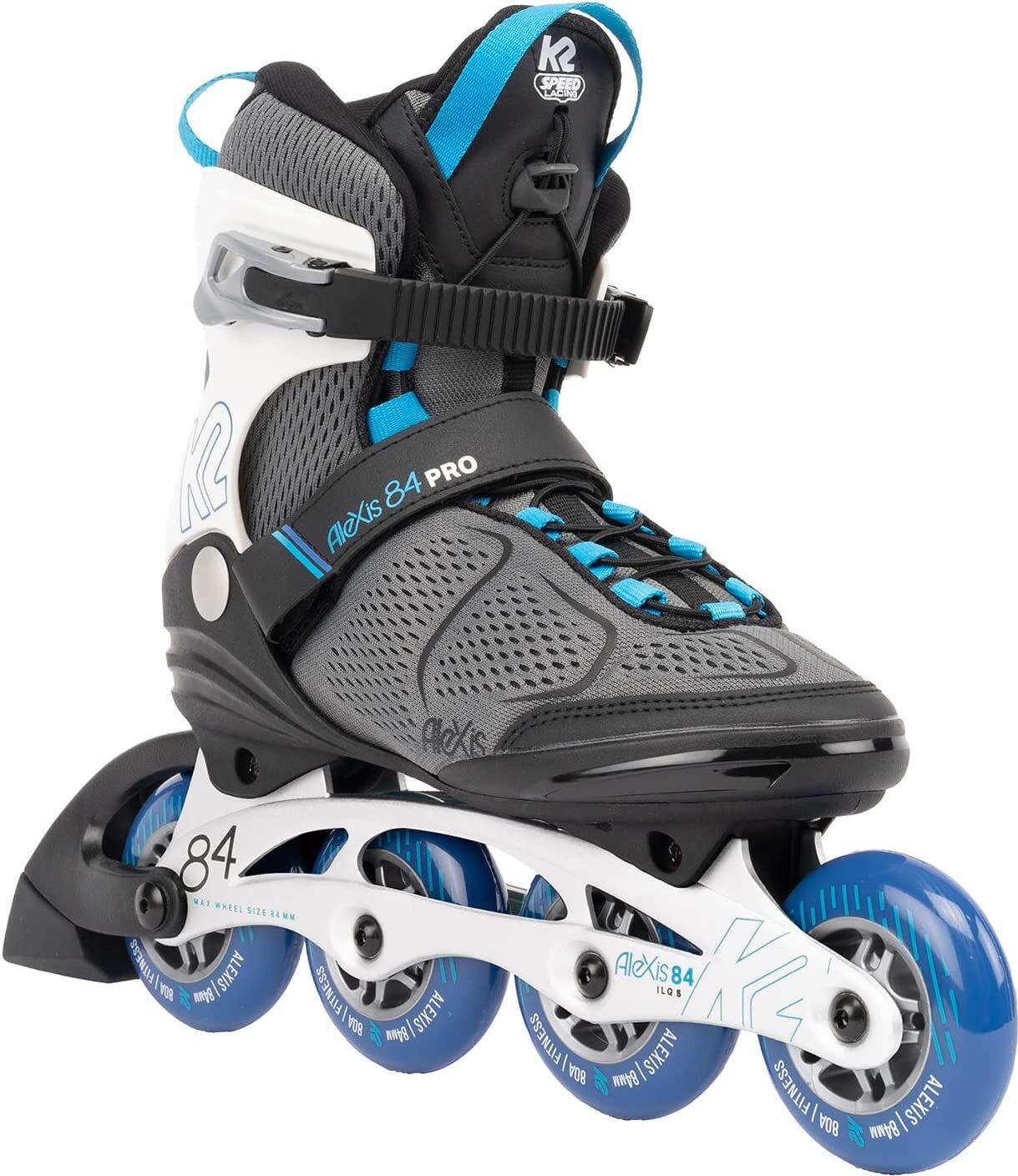 K2 Skates ALEXIS 84 PRO Inline Skates Damen grau - blau Größe EU: 35
