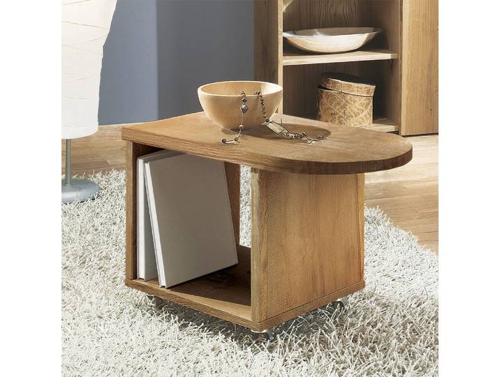 Woodline Rollwagen in Wildeiche massiv – Montierte Lieferung – 3%-Vorkasse-Rabatt