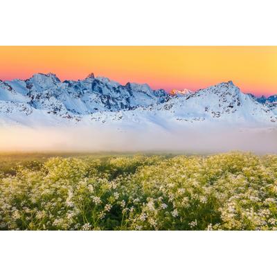 Fototapete PAPERMOON "ALPENLANDSCHAFT", bunt, B:4m L:2,6m, Vlies, Tapeten