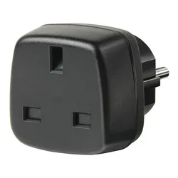 BRENNENSTUHL Travel Adapter UK Buchse auf DE Stecker - schwarz