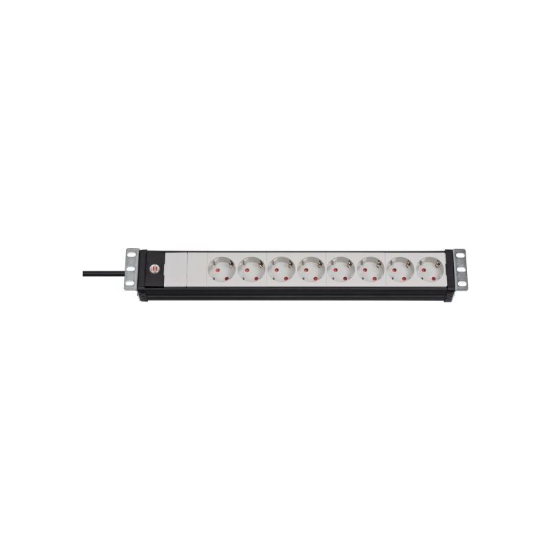 Brennenstuhl Premium-Line 19"-Steckdosenleiste 8-fach schwarz/grau