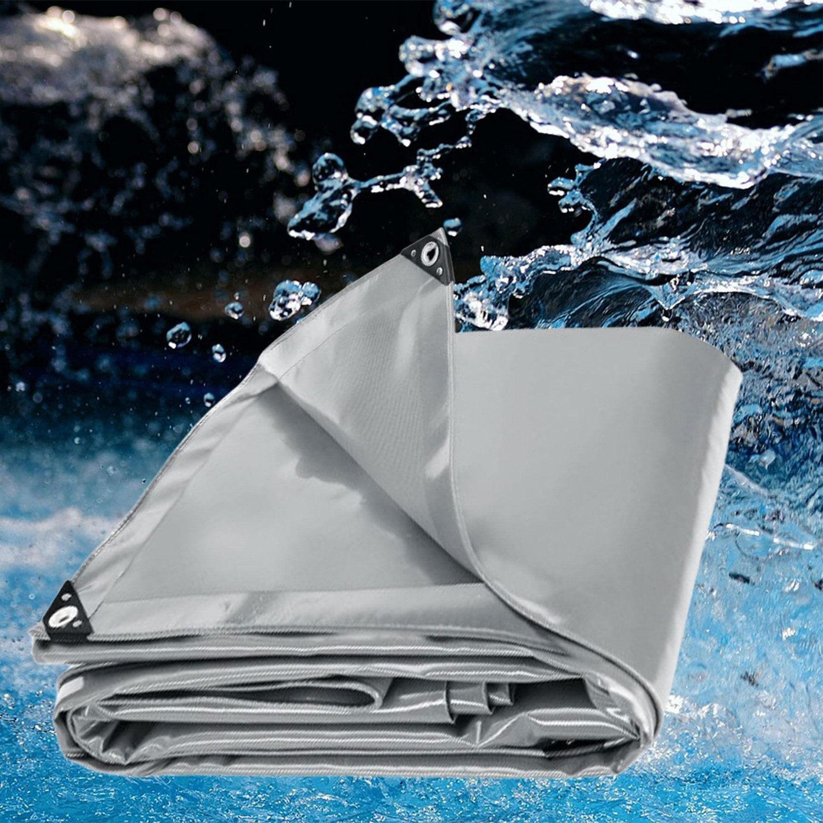 Merkloos Zeil met Oogjes 2x2 m - Waterdichte en Scheurvaste Tarpaulin voor Meubilair