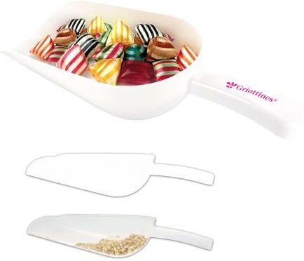 Pelle à bonbons personnalisable blanche pour distribution polypropylène (PP) blanc
