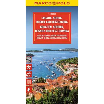 MARCO POLO Reisekarte Kroatien, Serbien, Bosnien und Herzegowina 1:650.000, Sonstige von Marco Polo, MairDuMont, 978-3-575-01873-1