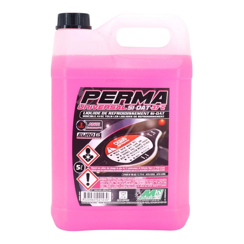 Minerva oil Liquide de refroidissement 5L Minerva Perma universel -37°C SI-OAT