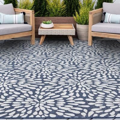 Alise Rugs Exo Coastal Floral Indoor/Outdoor Area Rug