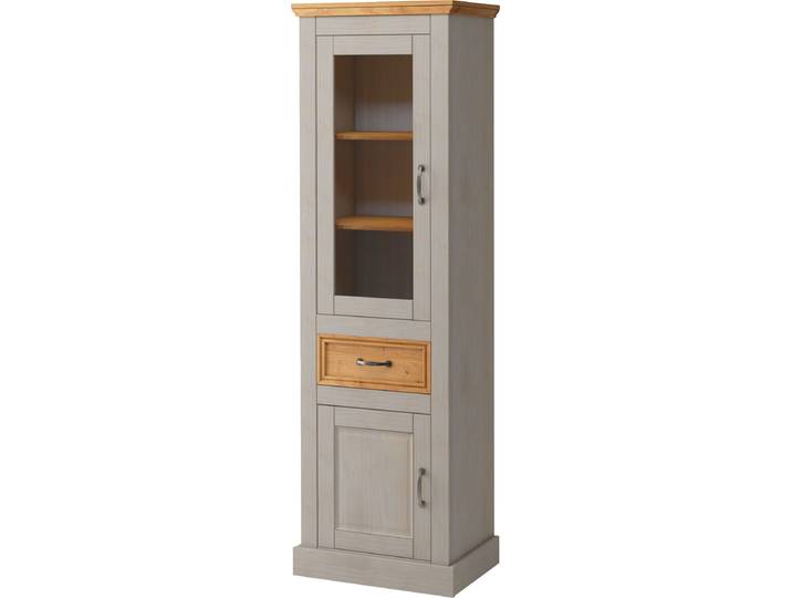 Vitrine OTTO HOME Selma , grau (grau, natur), Schränke, Vitrine, Höhe 180 cm