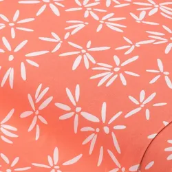 Baumwoll-Stretch "Blumen", koralle-color