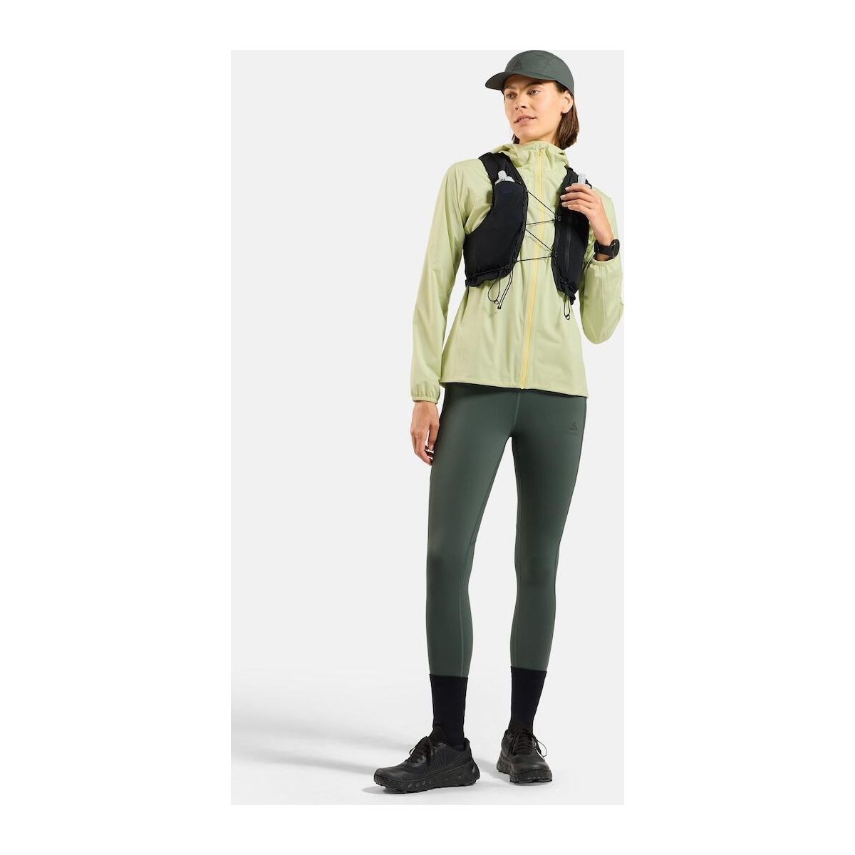 Odlo The X-alp Performance Knit Waterproof Running Jacket shadow lime (40440) L 313701-40440-L