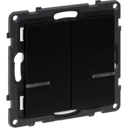 Legrand, Lichtschalter + Storenschalter, SEANO with Netatmo Wandsender Licht - 2-fach, 2 Schaltwippen, LED-Batteriestatus, Befestigun