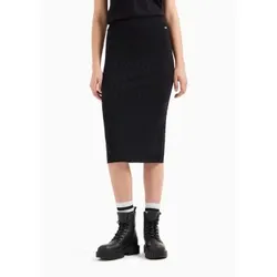A|X Armani Exchange für Damen. 8NYN9AYMH6Z1200 Schwarzer Midirock (S), Lässig, Viskose