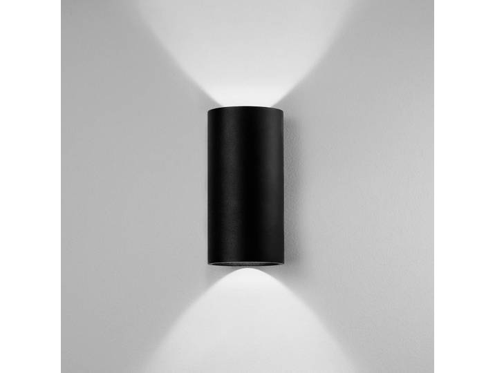 Egger Licht LED Außenwandleuchte Tubo, schwarz, für Flurbereich, Aluminium, Modern