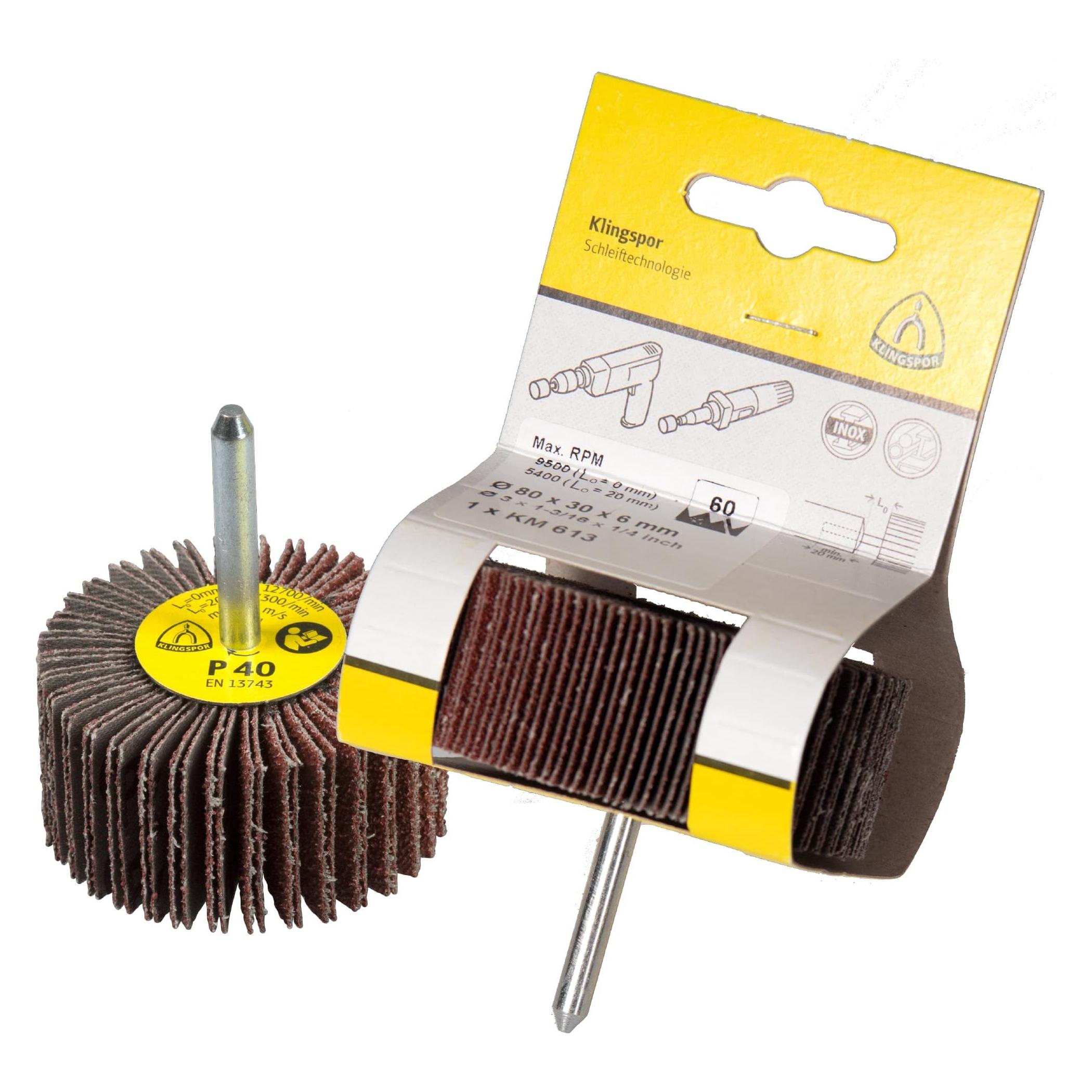 Klingspor KM 613 SB-verpackt - Schleifmopstifte 80 x 30 x 6 mm (60) (366997)