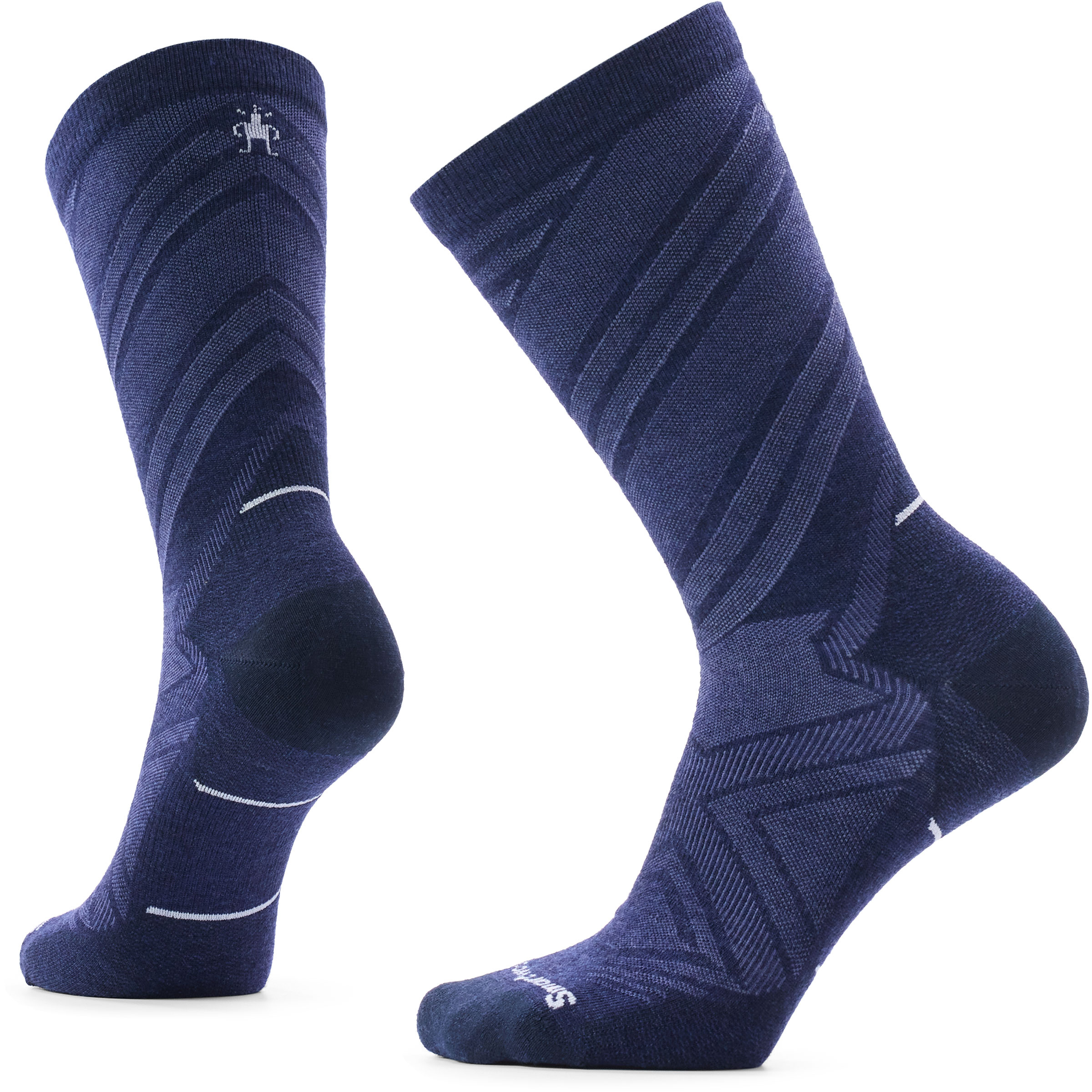 Smartwool Run Zero Cushion Crew Herren Laufsocken blau Größe 38 Laufen Widerstandsfähig Merinowolle