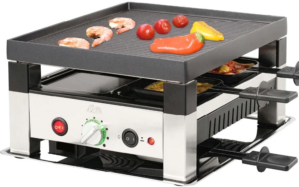 Solis OF SWITZERLAND Raclette "4 Personen", silberfarben, Raclettes, Raclette silberfarben Einheitsgröße