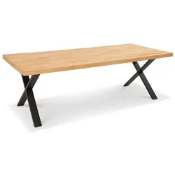 Elfo Esstisch Tim 200 x 100 cm Holz Braun Kernbuche
