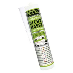 PETEC 83290 Scheibendichtmasse Karosseriedichtmasse Weiß Flasche 310ml