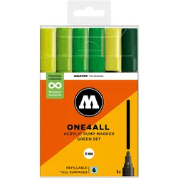 Molotow, Marker, Acrylmarker One4All 227HS Green Set (6x)