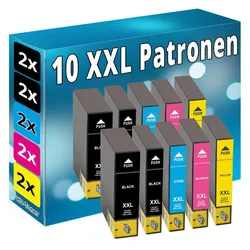 Druckfuxx, Druckerpatrone, 10x Tinte Patronen für Epson 26XL XP625 XP700 XP710 XP720 XP800 XP810