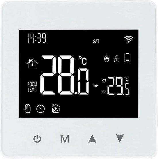 Slimme WiFi Thermostaat met Aanraakknop en Spraakbediening – Wekelijks Programmeerbaar en Nauwkeurige Temperatuurregeling