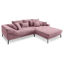 filippo Ecksofa Valentina Cord Violett Flieder