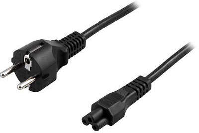 hbb Strömkabel 3pol IEC 60320 C5 5m 5 meter Svart