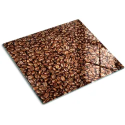 GLASPLATTE 60x52 cm Kaffeebohnen