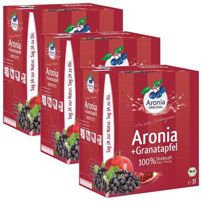 Aronia Original Bio + Granatapfelsaft 3x3 l Saft