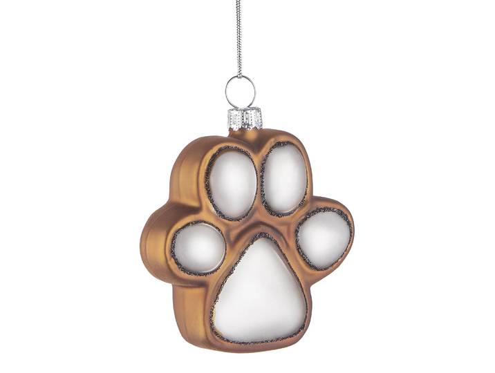 Baumhänger Ornament Pfote 8 x 8 x 2cm Braun/Braun
