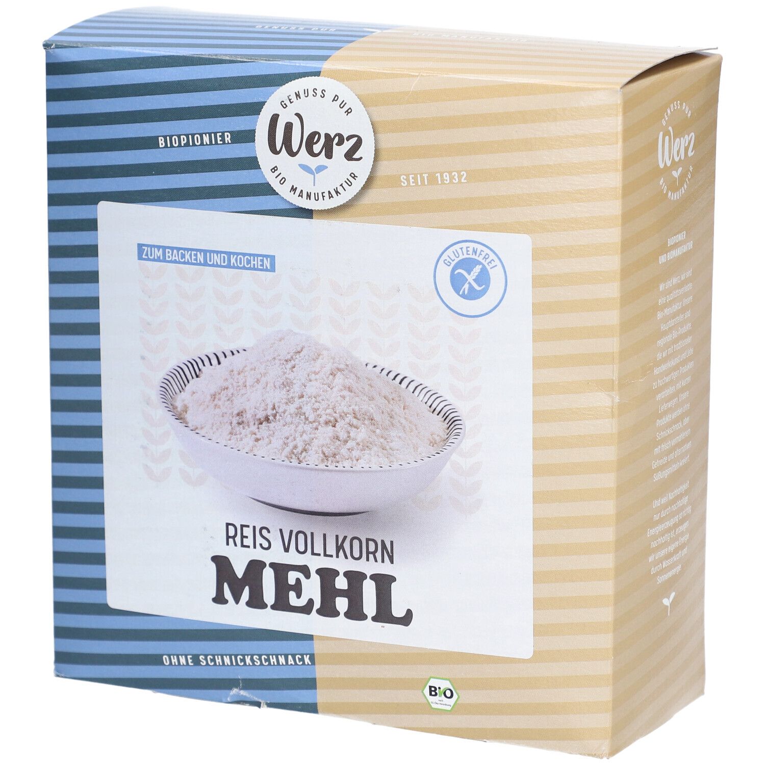 Werz Reis Mehl Bio glutenfrei 1 kg Puder