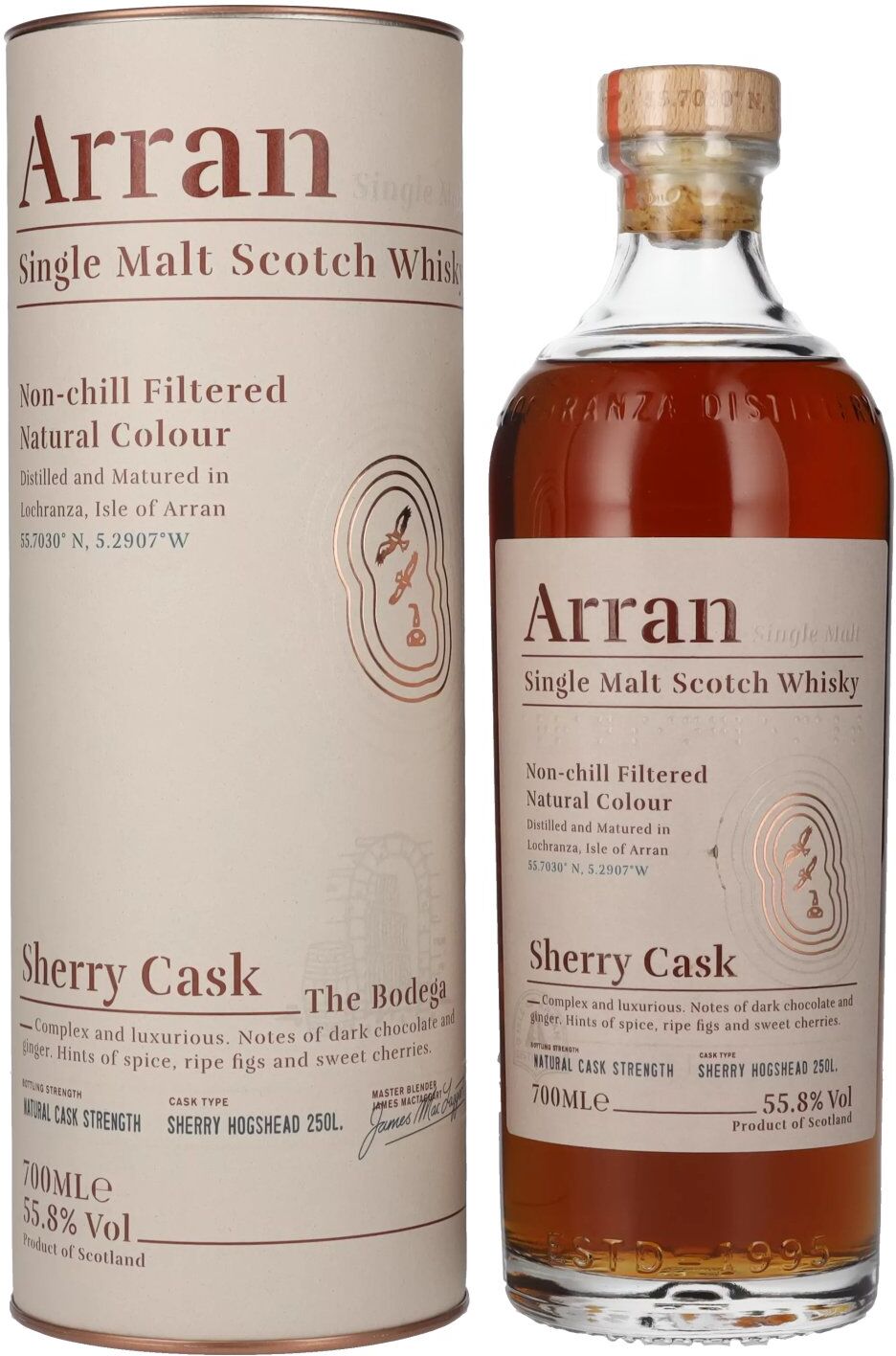Arran Whisky Arran Single Malt SHERRY CASK The Bodega 55,8% Vol. 0,7l in Geschenkbox