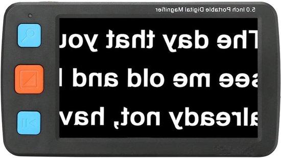 Digital Vergrößerungsglas - Lesepfad - Text vergrößern - 17 Farbmodi - 5 Zoll Bildschirm - Schwarz