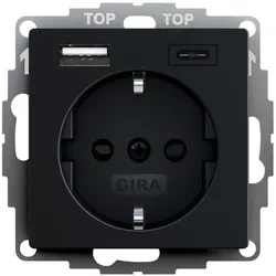 Gira, Steckdose, 2459005 SCHUKO SH USB-Spannungsvers