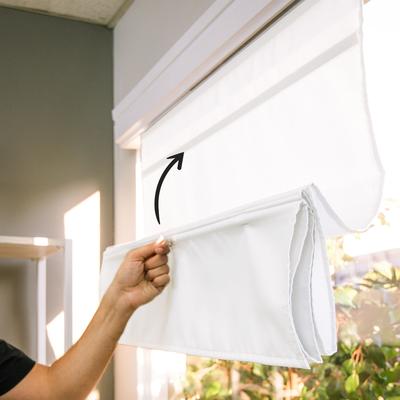 CHICOLOGY Cordless Magnetic Light Filtering Roman Shades